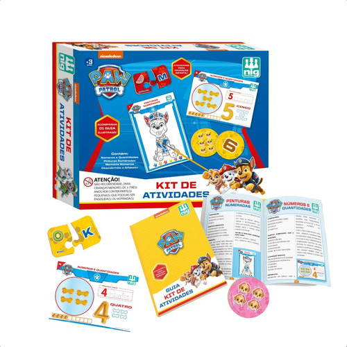 Kit Educação Infantil Patrulha Canina Pintura E Jogo Memória